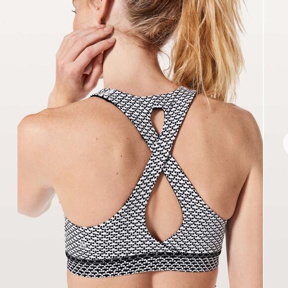 Lululemon | Women’s Time To Sweat Bra Sports Athletic Work-Out Black & White 6 - Picture 3 of 9